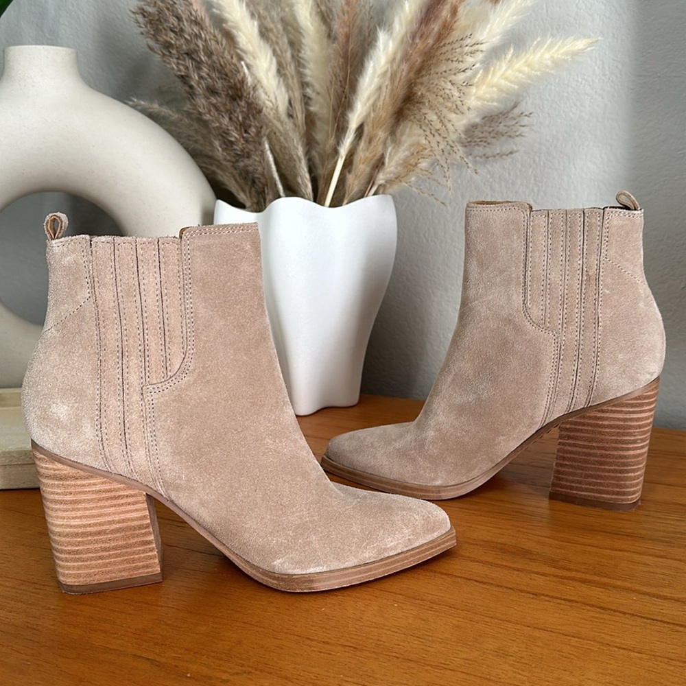 Marc Fisher Genuine Suede Booties - Picture 2 of 9